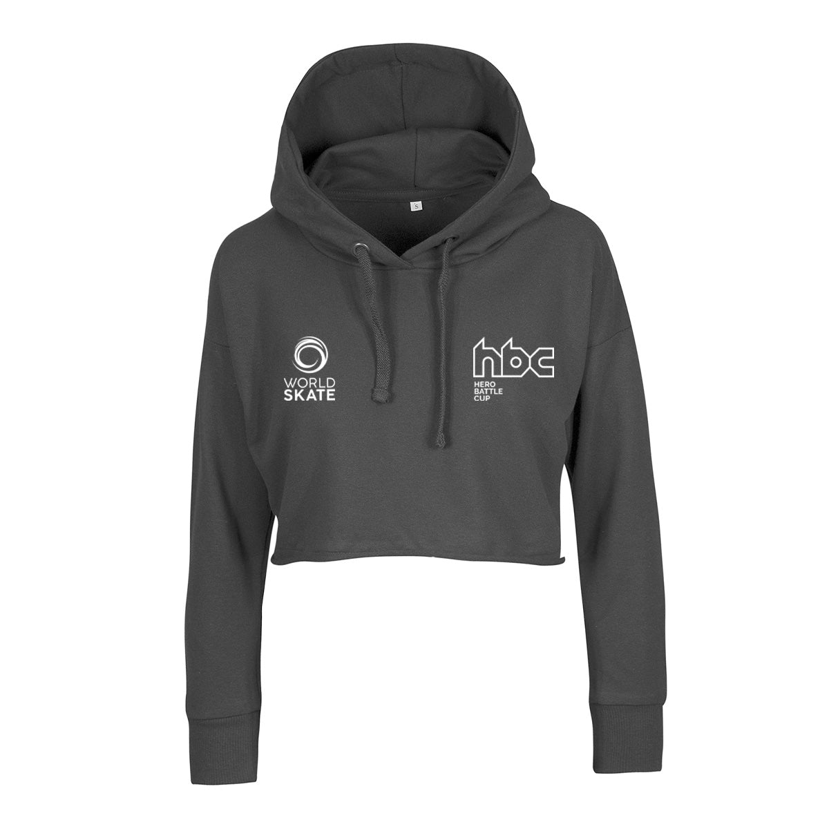 Felpa Crop HBC logo B&W.