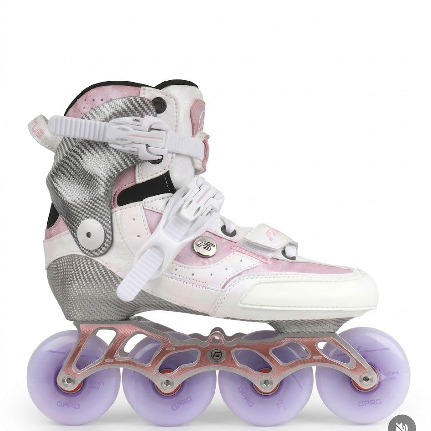YJS PRO SKATE WHITE & PINK with FLUX Frame