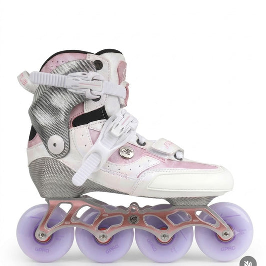 YJS PRO SKATE WHITE & PINK with FLUX Frame