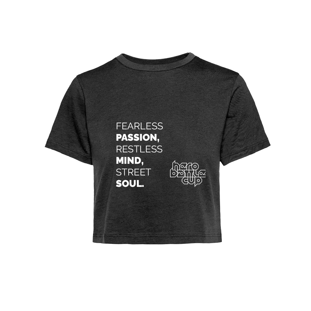 T-Shirt Crop Passion, Mind, Soul.